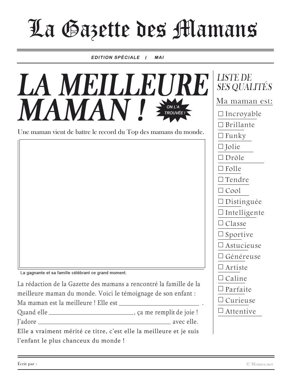 Gazette des mamans   imprimer